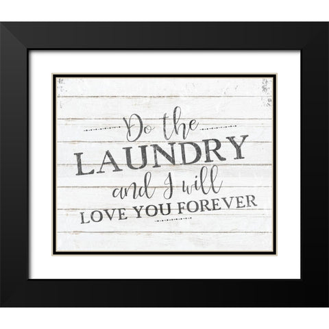 I Will Love You Black Modern Wood Framed Art Print with Double Matting by Kimberly, Allen