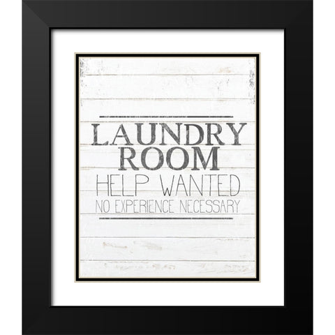 Help Wanted Black Modern Wood Framed Art Print with Double Matting by Kimberly, Allen