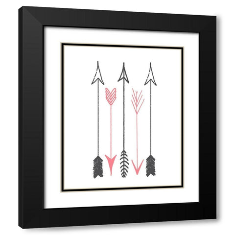 Have Courage 2 Black Modern Wood Framed Art Print with Double Matting by Kimberly, Allen