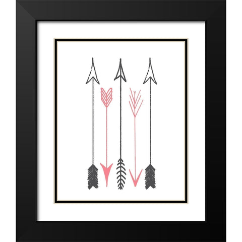 Have Courage 2 Black Modern Wood Framed Art Print with Double Matting by Kimberly, Allen