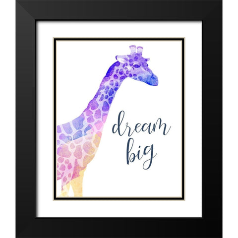 Dream Big Black Modern Wood Framed Art Print with Double Matting by Kimberly, Allen