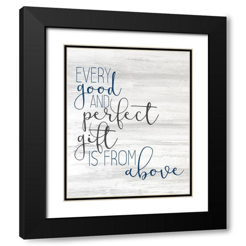 Perfect Gift blue Black Modern Wood Framed Art Print with Double Matting by Kimberly, Allen