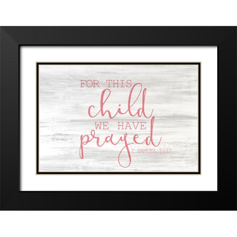 For this Child pink Black Modern Wood Framed Art Print with Double Matting by Kimberly, Allen