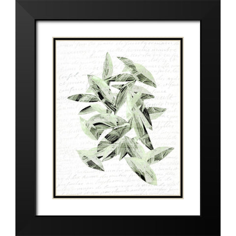 Falling Leaves 1 Black Modern Wood Framed Art Print with Double Matting by Kimberly, Allen