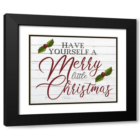 Have Yourself A Merry Black Modern Wood Framed Art Print with Double Matting by Kimberly, Allen