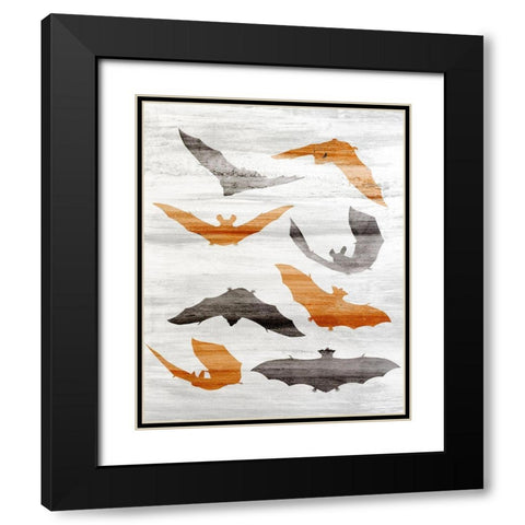 Batty Black Modern Wood Framed Art Print with Double Matting by Kimberly, Allen