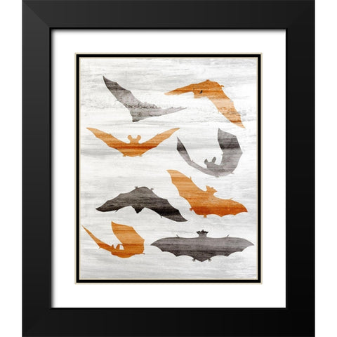 Batty Black Modern Wood Framed Art Print with Double Matting by Kimberly, Allen