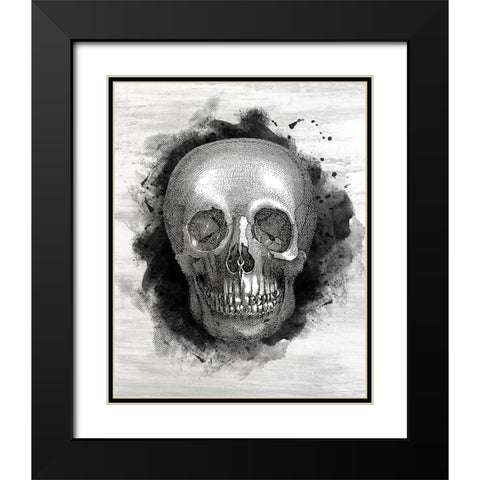 Skull Black Modern Wood Framed Art Print with Double Matting by Kimberly, Allen