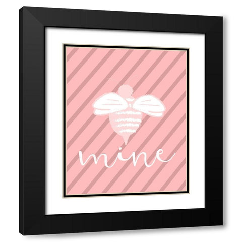 Love 3 Black Modern Wood Framed Art Print with Double Matting by Kimberly, Allen