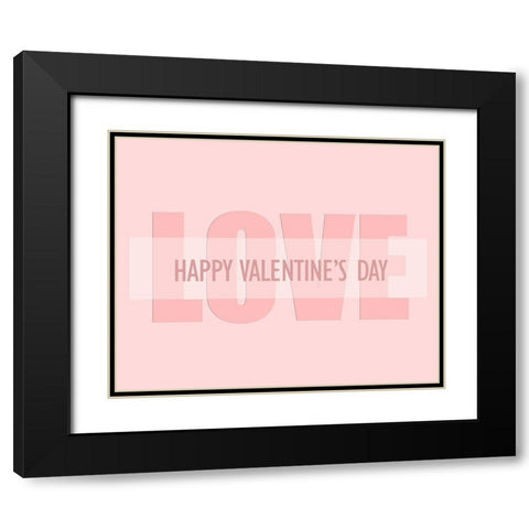 Love 4 Black Modern Wood Framed Art Print with Double Matting by Kimberly, Allen