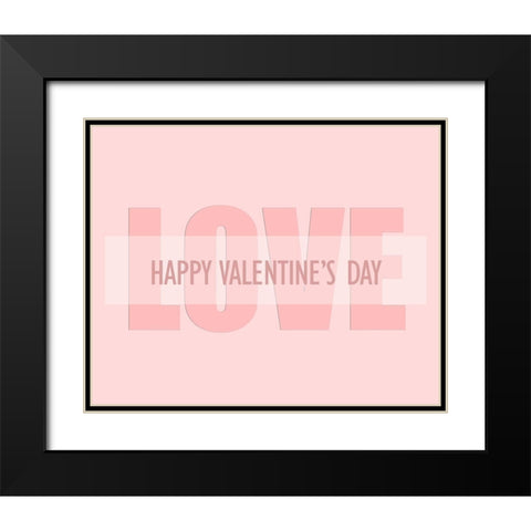 Love 4 Black Modern Wood Framed Art Print with Double Matting by Kimberly, Allen