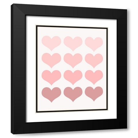 Love 5 Black Modern Wood Framed Art Print with Double Matting by Kimberly, Allen