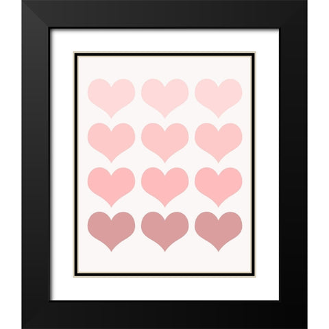 Love 5 Black Modern Wood Framed Art Print with Double Matting by Kimberly, Allen