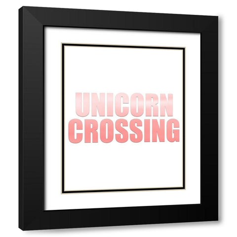 Ombre Pink 2 Black Modern Wood Framed Art Print with Double Matting by Kimberly, Allen