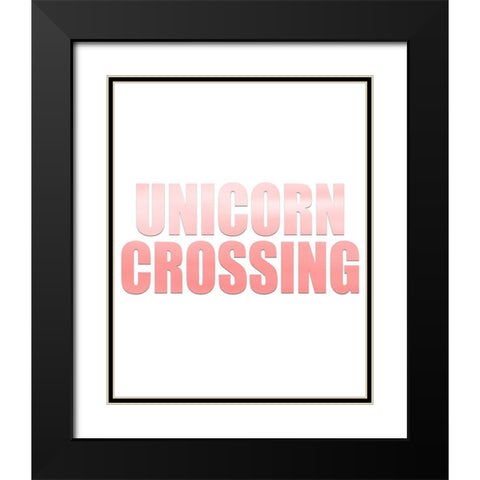 Ombre Pink 2 Black Modern Wood Framed Art Print with Double Matting by Kimberly, Allen