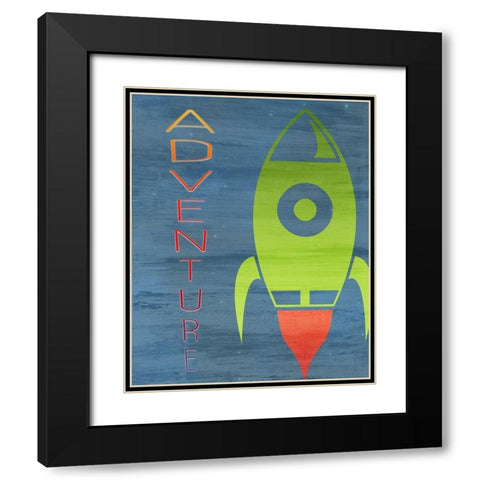 Space Explore 2 Black Modern Wood Framed Art Print with Double Matting by Kimberly, Allen
