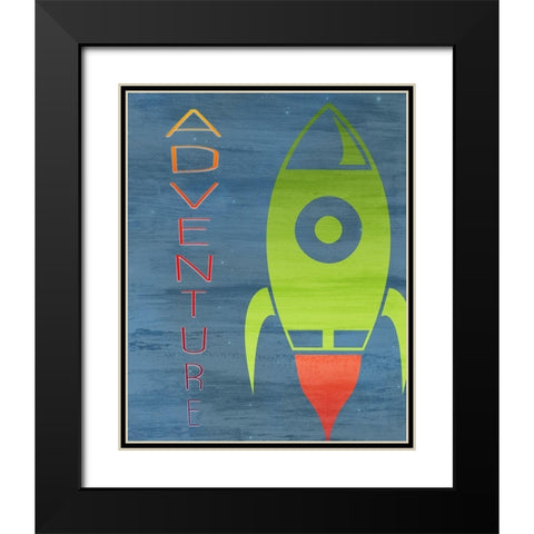 Space Explore 2 Black Modern Wood Framed Art Print with Double Matting by Kimberly, Allen