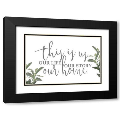 Homebody 9 Black Modern Wood Framed Art Print with Double Matting by Kimberly, Allen