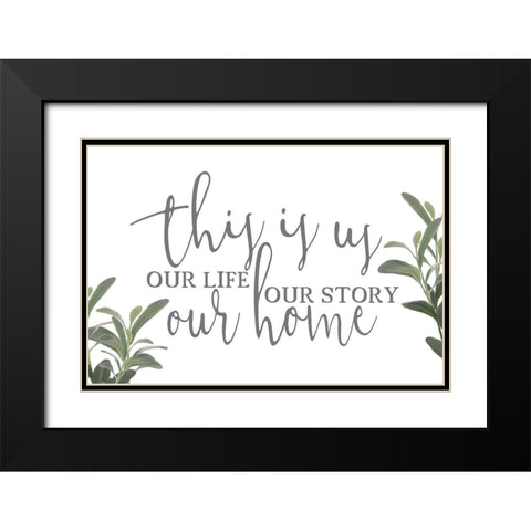 Homebody 9 Black Modern Wood Framed Art Print with Double Matting by Kimberly, Allen