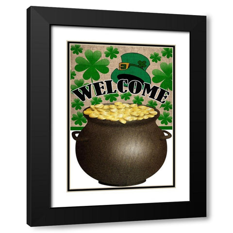 Welcome Irish Black Modern Wood Framed Art Print with Double Matting by Kimberly, Allen