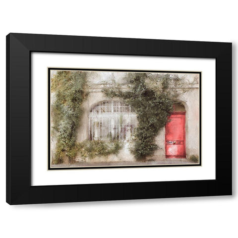 At the Door Black Modern Wood Framed Art Print with Double Matting by Kimberly, Allen