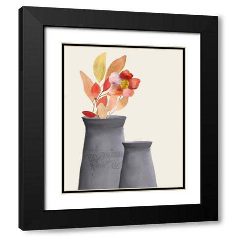 Colors of Fall 3 Black Modern Wood Framed Art Print with Double Matting by Kimberly, Allen
