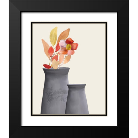 Colors of Fall 3 Black Modern Wood Framed Art Print with Double Matting by Kimberly, Allen