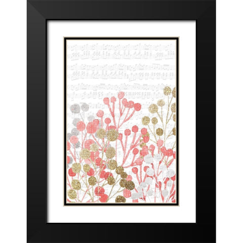 Music in the Garden 2 Black Modern Wood Framed Art Print with Double Matting by Kimberly, Allen