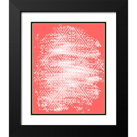 Coral Whites 3 Black Modern Wood Framed Art Print with Double Matting by Kimberly, Allen