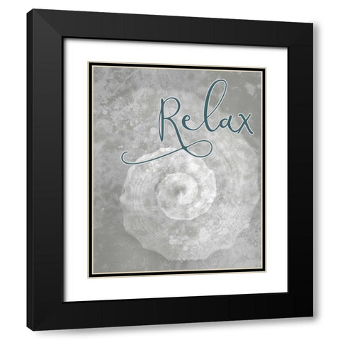 Relax Black Modern Wood Framed Art Print with Double Matting by Kimberly, Allen