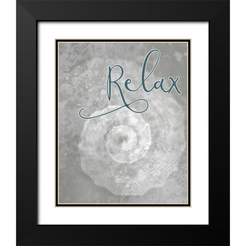 Relax Black Modern Wood Framed Art Print with Double Matting by Kimberly, Allen