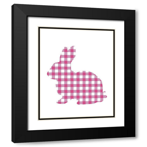 Bunny Gingham 2 Black Modern Wood Framed Art Print with Double Matting by Kimberly, Allen