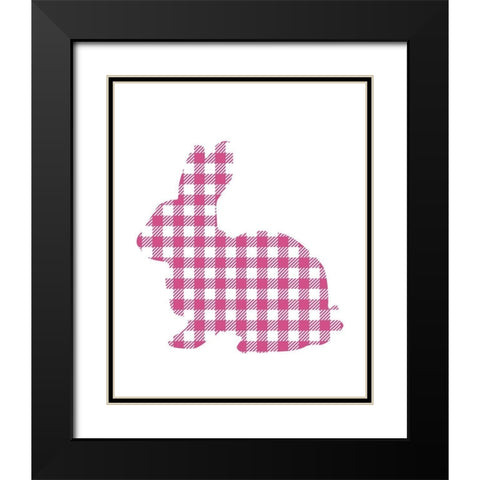 Bunny Gingham 2 Black Modern Wood Framed Art Print with Double Matting by Kimberly, Allen