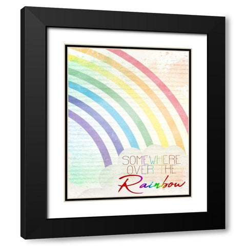 Somewhere Over the Rainbow 1 Black Modern Wood Framed Art Print with Double Matting by Kimberly, Allen