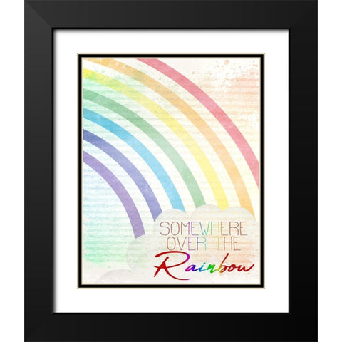 Somewhere Over the Rainbow 1 Black Modern Wood Framed Art Print with Double Matting by Kimberly, Allen