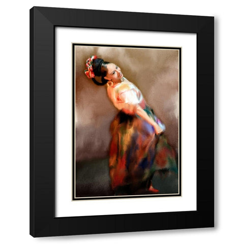 Dance Black Modern Wood Framed Art Print with Double Matting by Kimberly, Allen