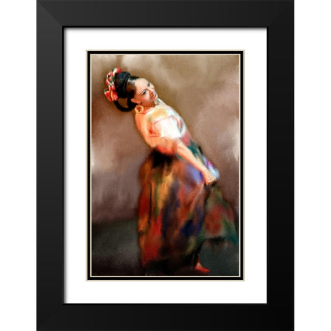 Dance Black Modern Wood Framed Art Print with Double Matting by Kimberly, Allen