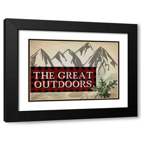 Rustic Lodge 3 Black Modern Wood Framed Art Print with Double Matting by Kimberly, Allen