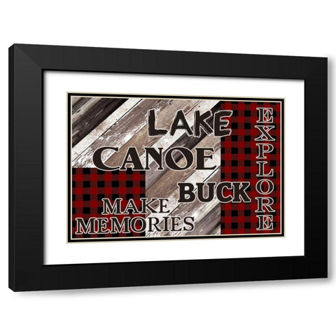 The Lodge 1 Black Modern Wood Framed Art Print with Double Matting by Kimberly, Allen