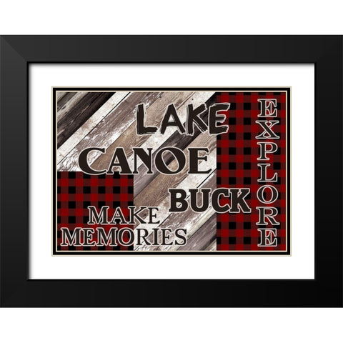 The Lodge 1 Black Modern Wood Framed Art Print with Double Matting by Kimberly, Allen