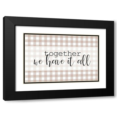 Together Black Modern Wood Framed Art Print with Double Matting by Kimberly, Allen