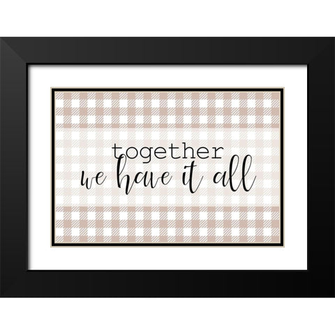 Together Black Modern Wood Framed Art Print with Double Matting by Kimberly, Allen