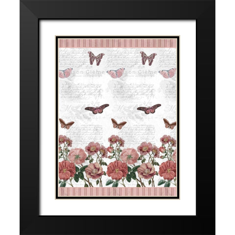 Flight of the Butterflies 2 Black Modern Wood Framed Art Print with Double Matting by Kimberly, Allen