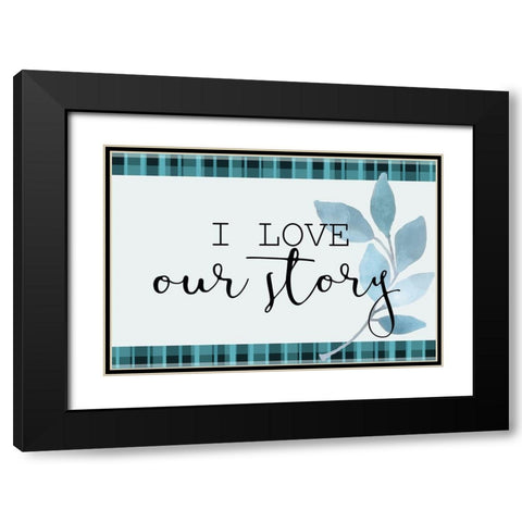 Blue Hues 2 Black Modern Wood Framed Art Print with Double Matting by Kimberly, Allen