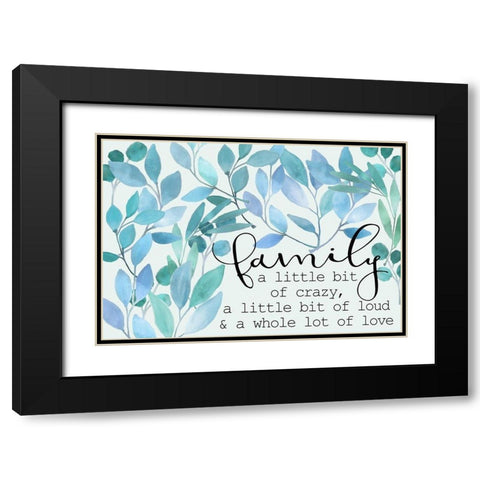 Blue Hues 7 Black Modern Wood Framed Art Print with Double Matting by Kimberly, Allen