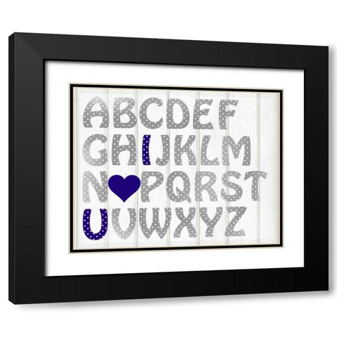 ABC Boy Black Modern Wood Framed Art Print with Double Matting by Allen, Kimberly