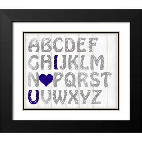 ABC Boy Black Modern Wood Framed Art Print with Double Matting by Allen, Kimberly
