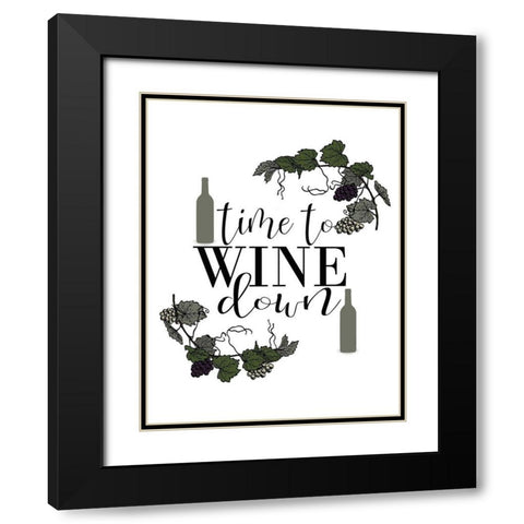 On the Vine 8 Black Modern Wood Framed Art Print with Double Matting by Kimberly, Allen