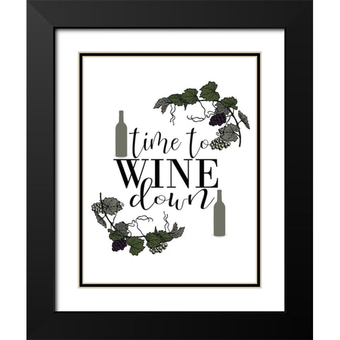 On the Vine 8 Black Modern Wood Framed Art Print with Double Matting by Kimberly, Allen