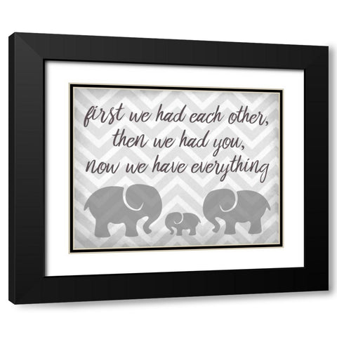 Everything Black Modern Wood Framed Art Print with Double Matting by Allen, Kimberly
